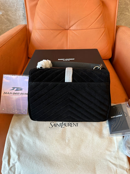 Saint Laurent Black Fringe Shoulder Bag