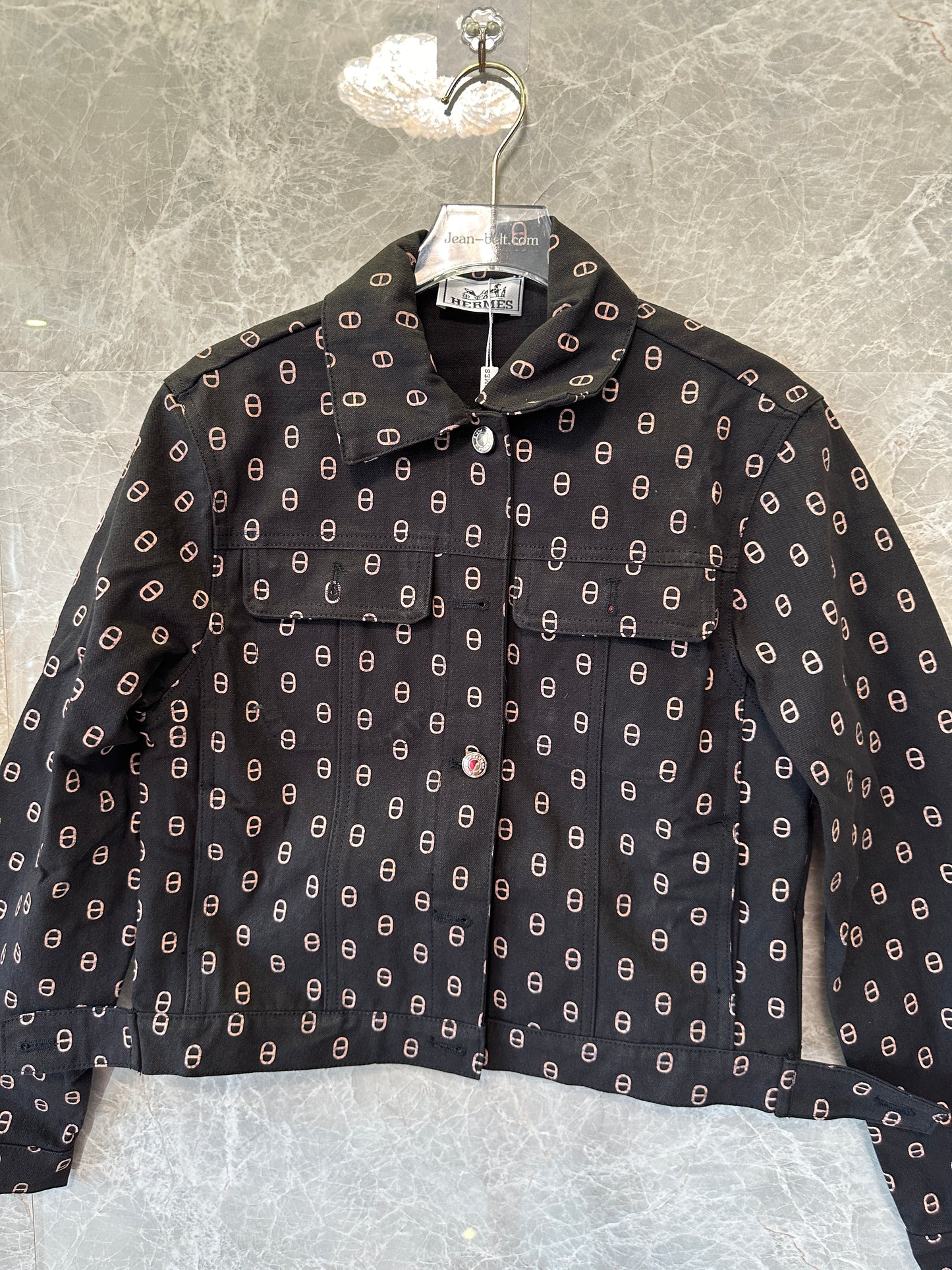 Hermès  Print Jacket & High-Waist Shorts Set