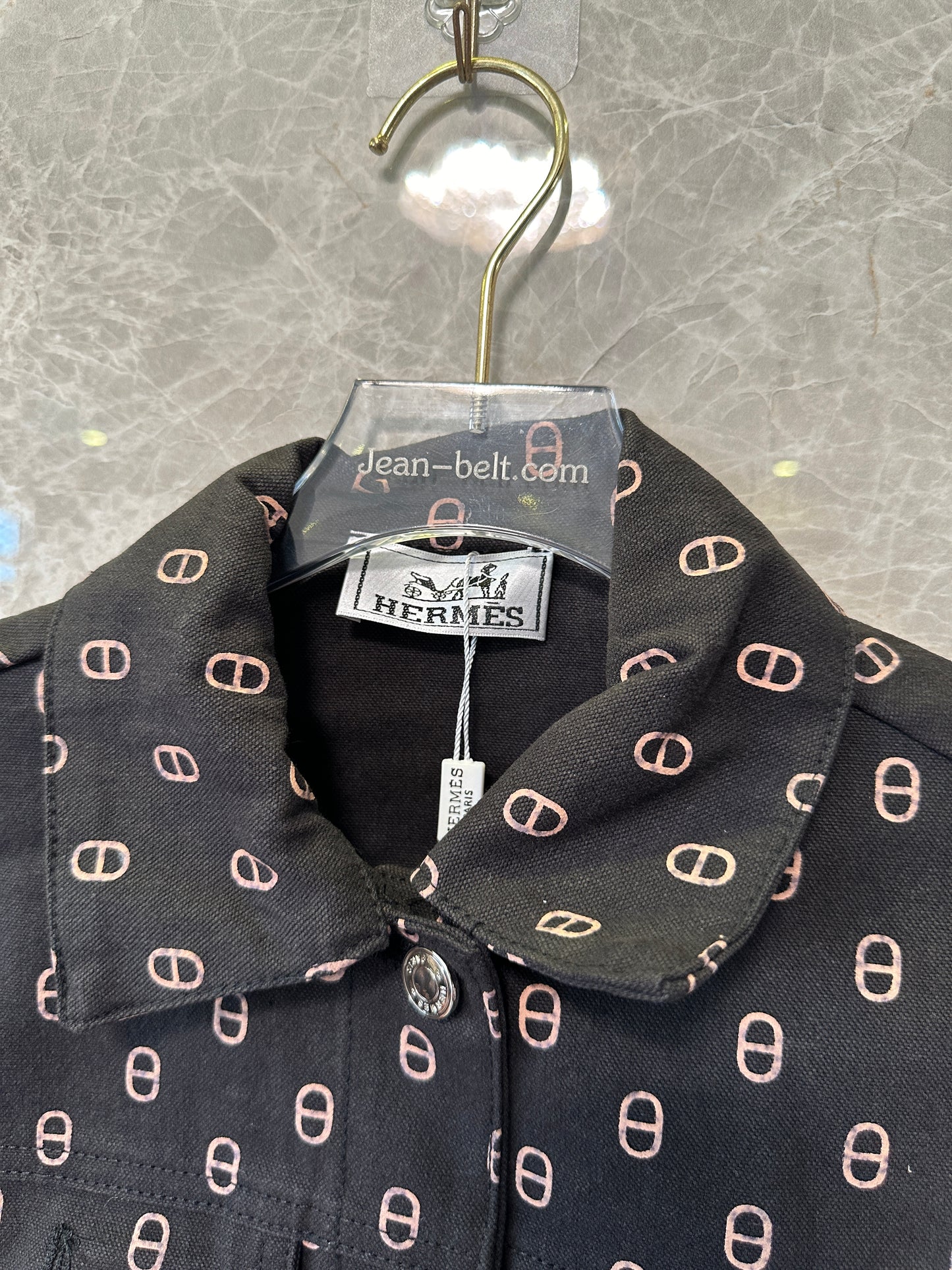 Hermès  Print Jacket & High-Waist Shorts Set
