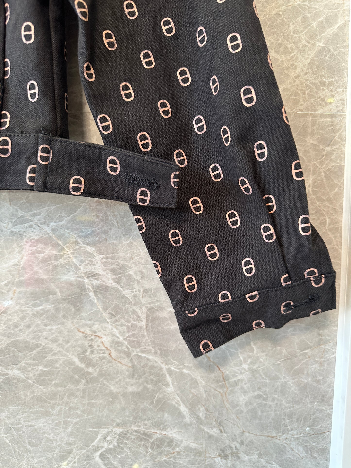 Hermès  Print Jacket & High-Waist Shorts Set