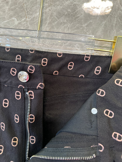 Hermès  Print Jacket & High-Waist Shorts Set