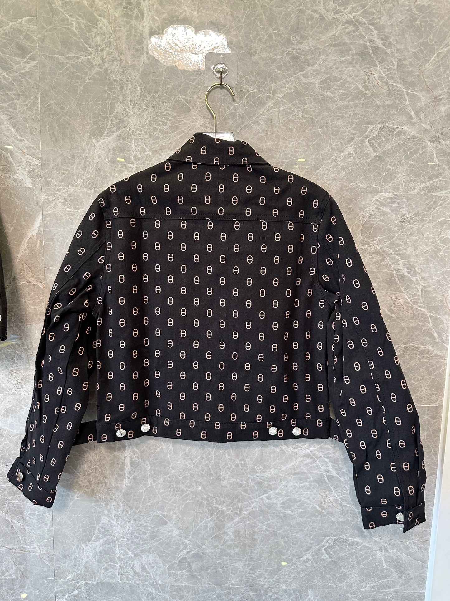Hermès  Print Jacket & High-Waist Shorts Set