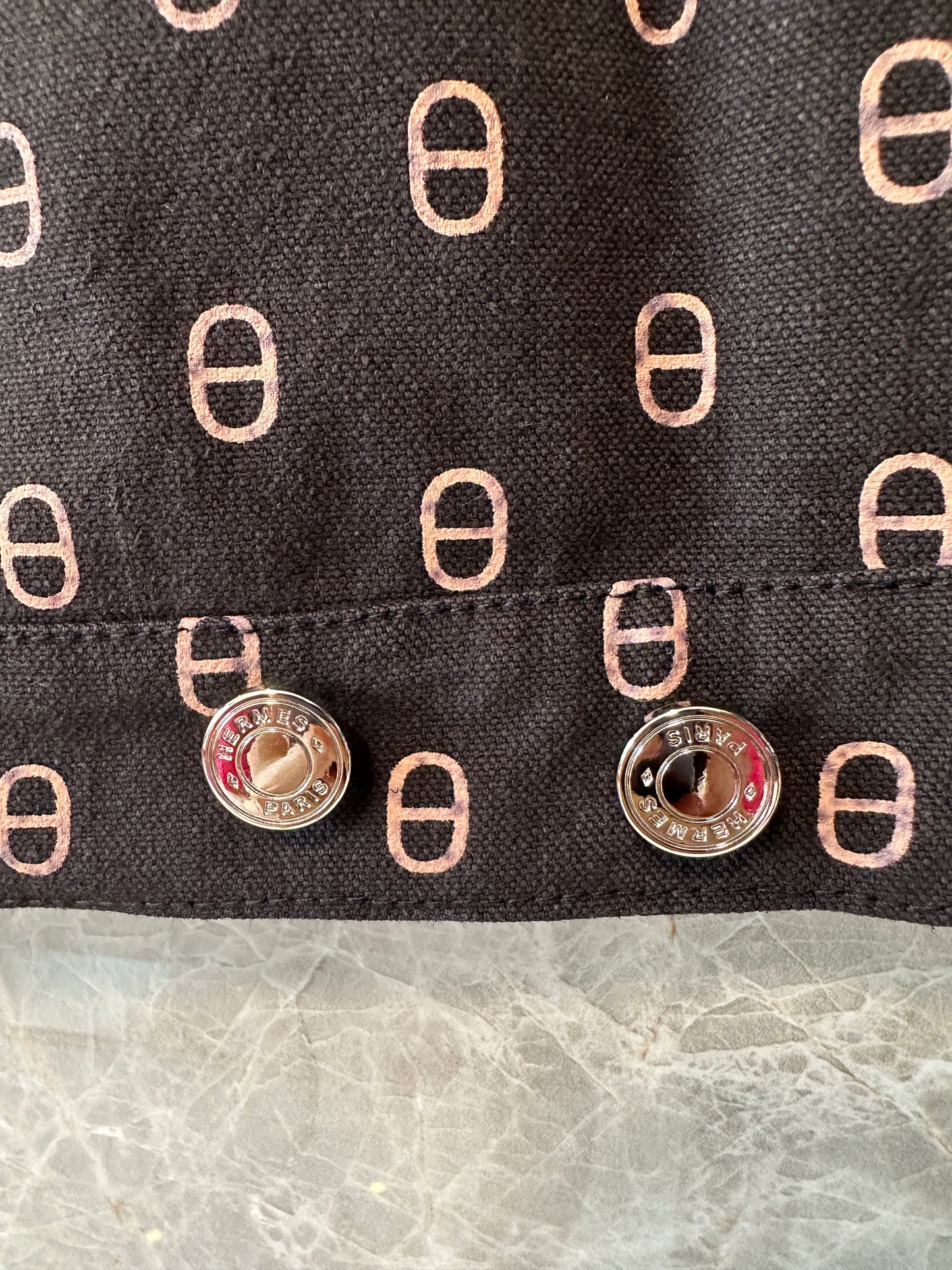Hermès  Print Jacket & High-Waist Shorts Set