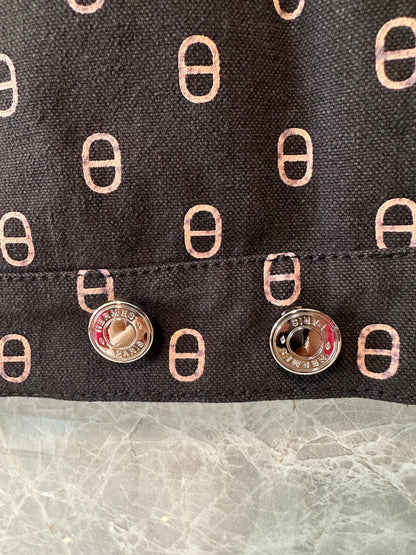 Hermès  Print Jacket & High-Waist Shorts Set