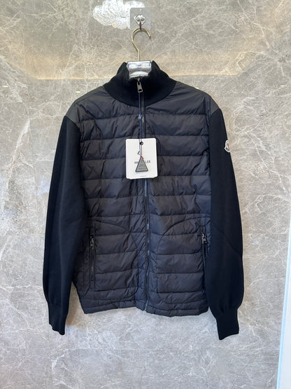 Moncler Black Hybrid Puffer Knit Jacket