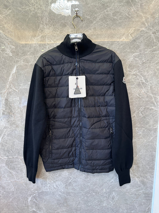 Moncler Black Hybrid Puffer Knit Jacket