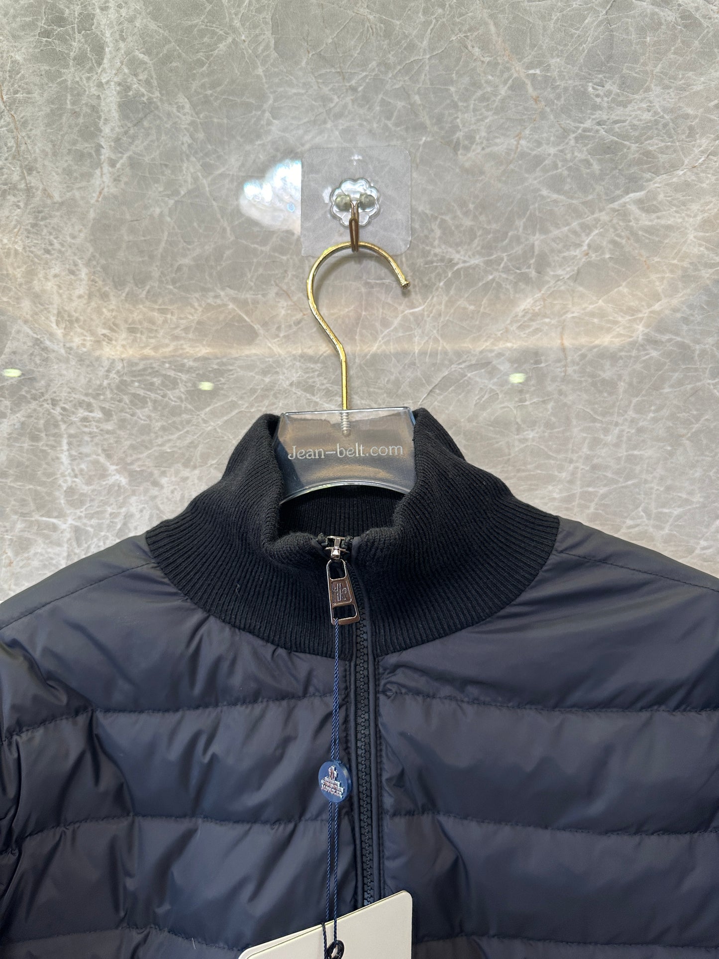 Moncler Black Hybrid Puffer Knit Jacket