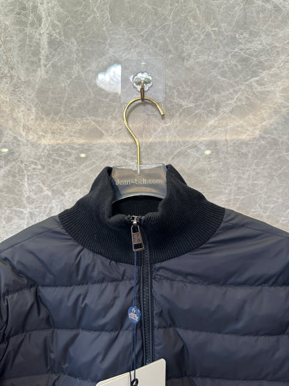 Moncler Black Hybrid Puffer Knit Jacket