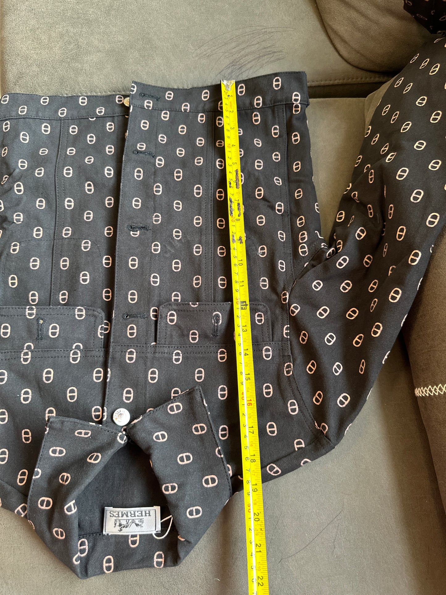 Hermès  Print Jacket & High-Waist Shorts Set