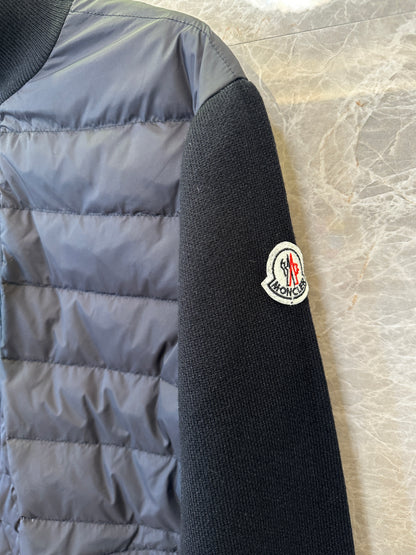 Moncler Black Hybrid Puffer Knit Jacket
