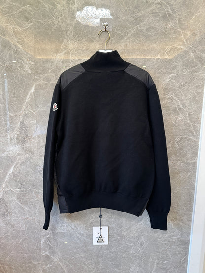 Moncler Black Hybrid Puffer Knit Jacket