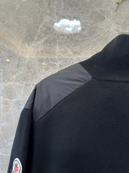 Moncler Black Hybrid Puffer Knit Jacket