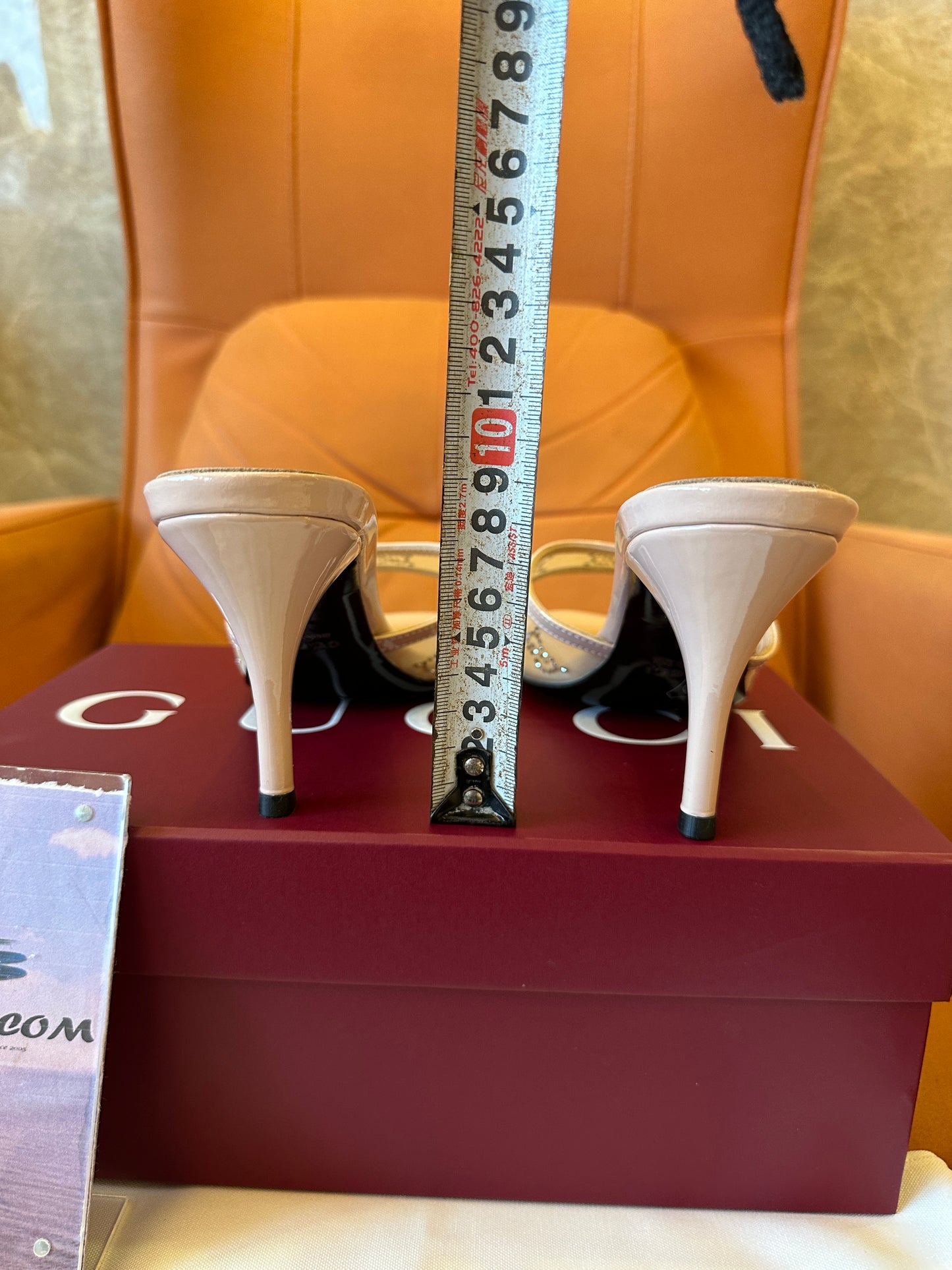 Gucci GG Crystal Embellished High Heel Mule Sandals