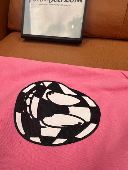 Camiseta de algodón con estampado gráfico rosa de Chrome Hearts