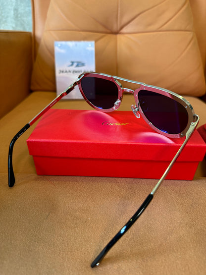 Óculos de Sol Cartier de Aviador Metálicos com Aros Completos