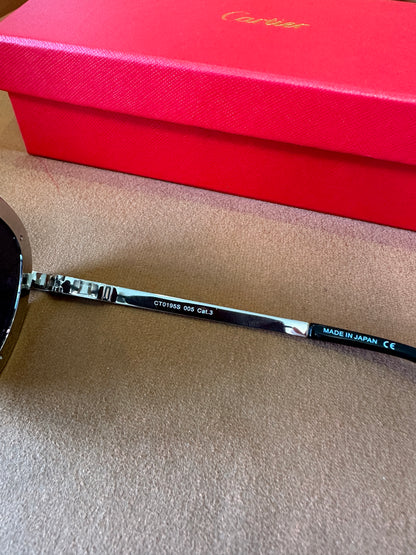 Óculos de Sol Cartier de Aviador Metálicos com Aros Completos