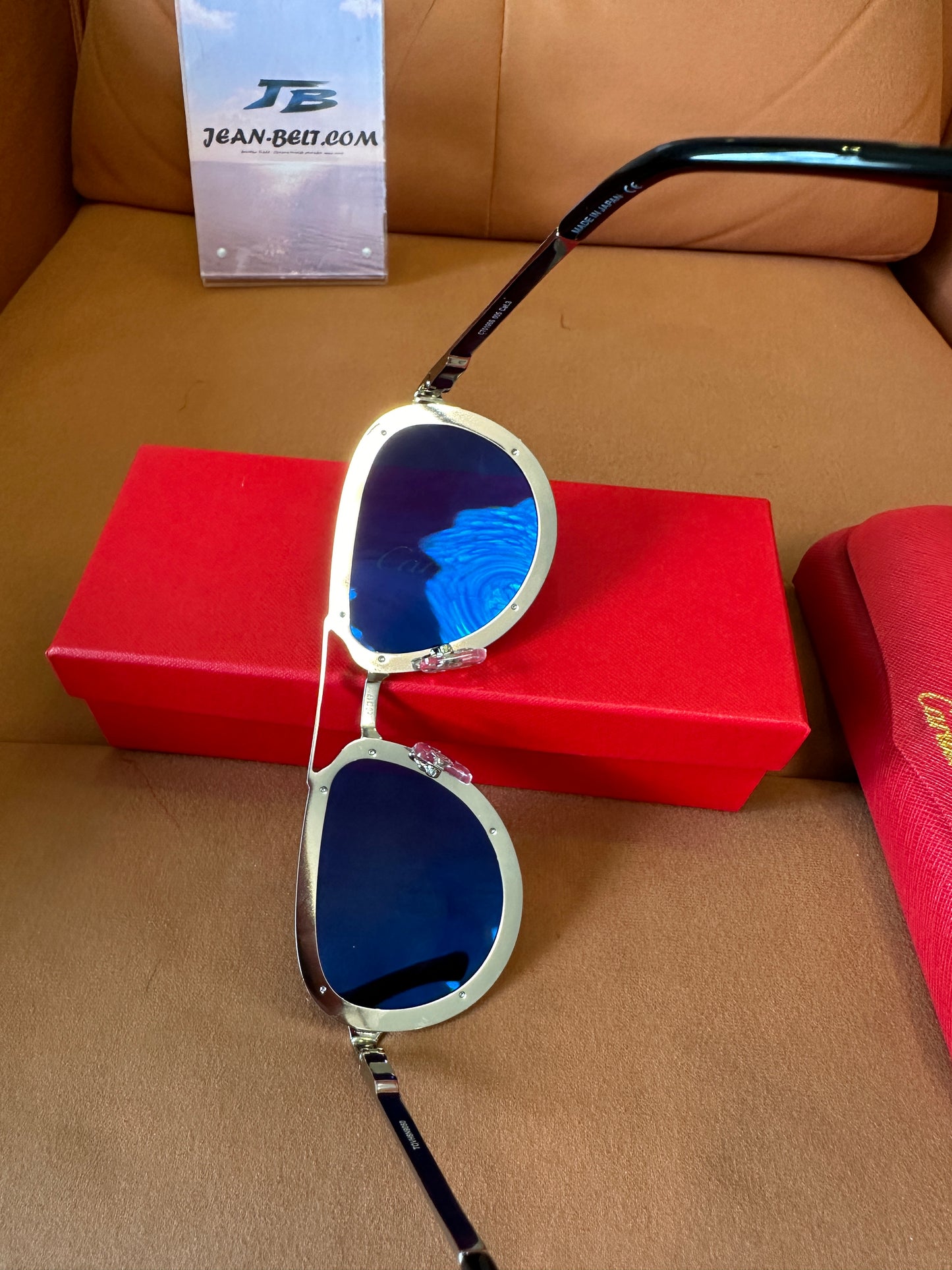 Óculos de Sol Cartier de Aviador Metálicos com Aros Completos