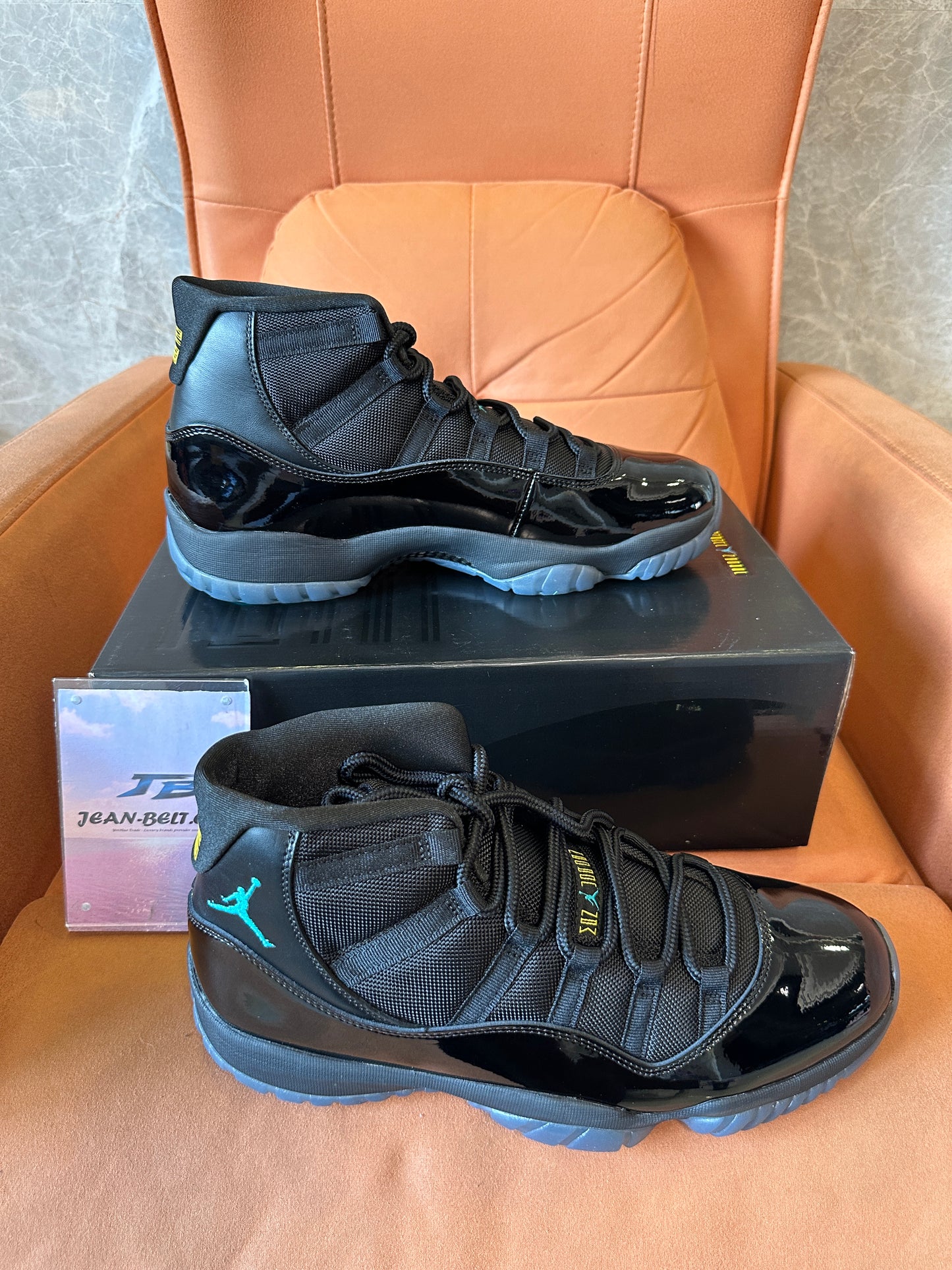 Air Jordan 11 Retro "Cap and Gown" Black Patent Leather Basketball Sneakers