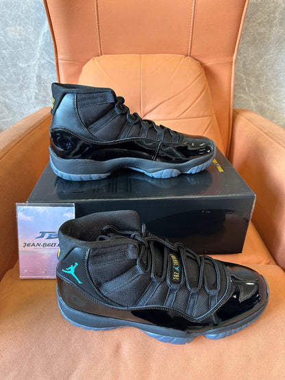 Air Jordan 11 Retro "Cap and Gown" Black Patent Leather Basketball Sneakers