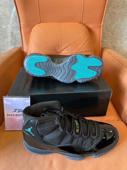 Air Jordan 11 Retro "Cap and Gown" Black Patent Leather Basketball Sneakers