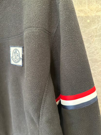 Moncler Black Fleece Jacket with Tricolor Sleeve Detail