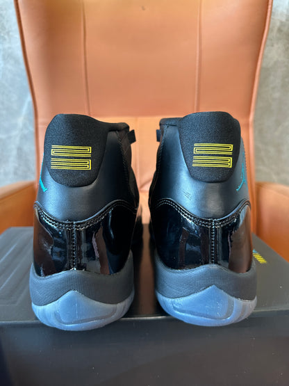 Air Jordan 11 Retro "Cap and Gown" Black Patent Leather Basketball Sneakers