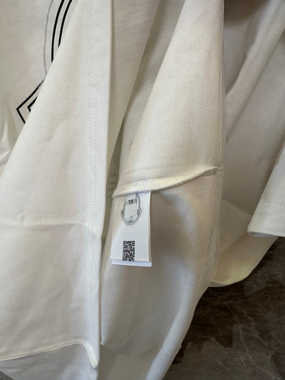 Moncler White Logo Graphic Cotton T-Shirt