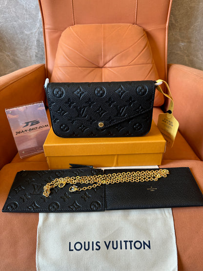 Louis Vuitton Black Monogram Chain Wallet