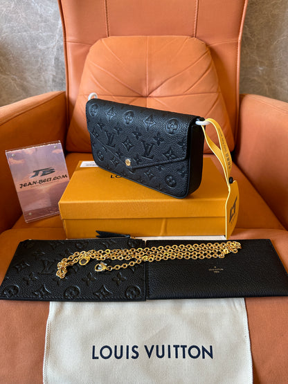 Louis Vuitton Black Monogram Chain Wallet