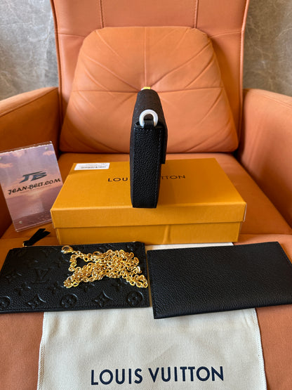 Louis Vuitton Black Monogram Chain Wallet