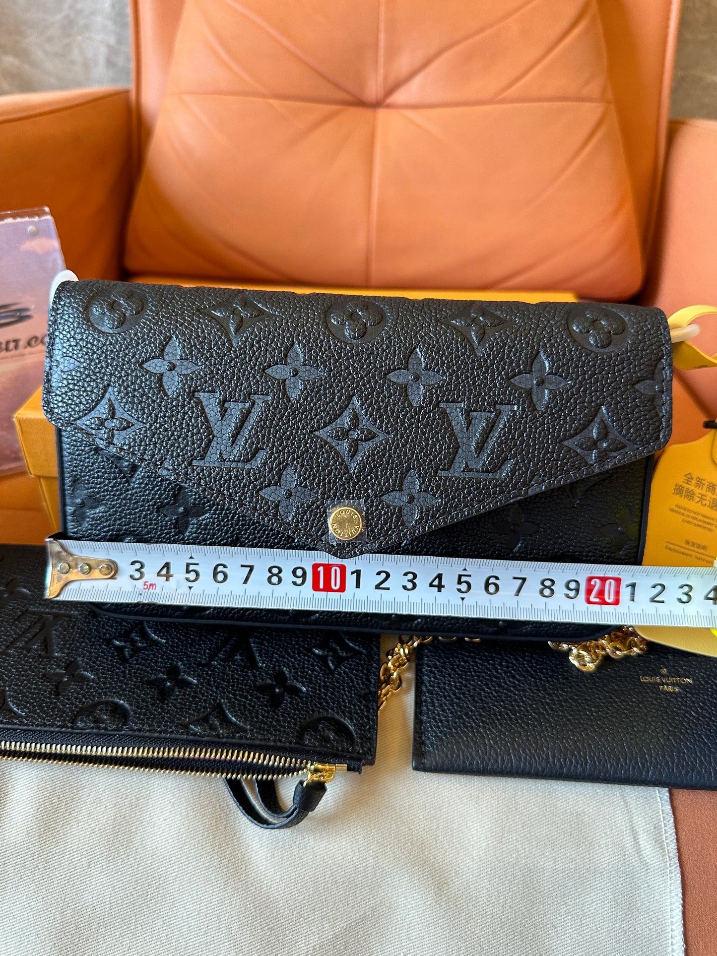 Louis Vuitton Black Monogram Chain Wallet
