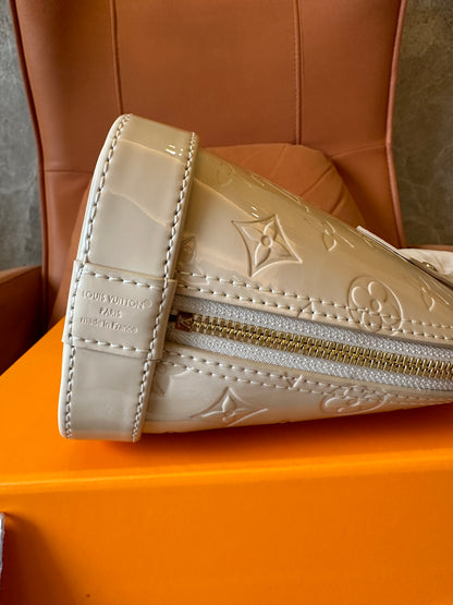 Louis Vuitton White Monogram Embossed Alma Handbag