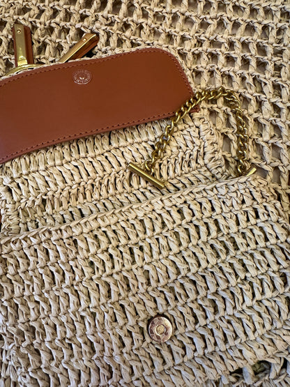 [Common Quality]Saint Laurent Rive Droite Raffia Tote Bag