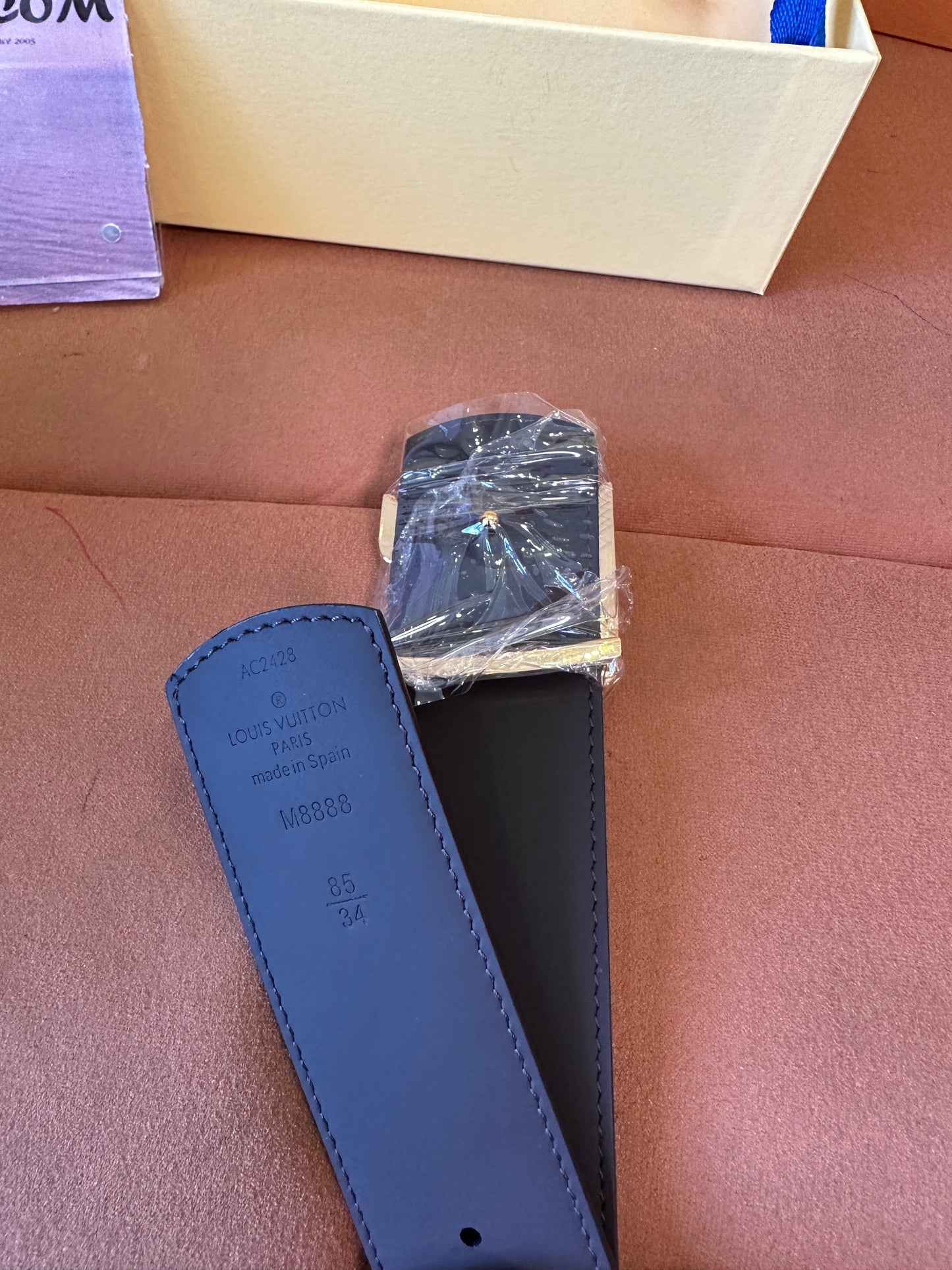 Louis Vuitton LV Initiales Belt — Dark Brown Damier Canvas, Gold-Tone Buckle