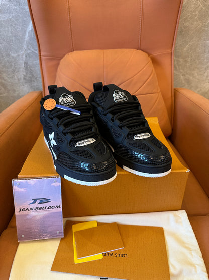 Louis Vuitton LV Trainer Black White Low Top Sneakers