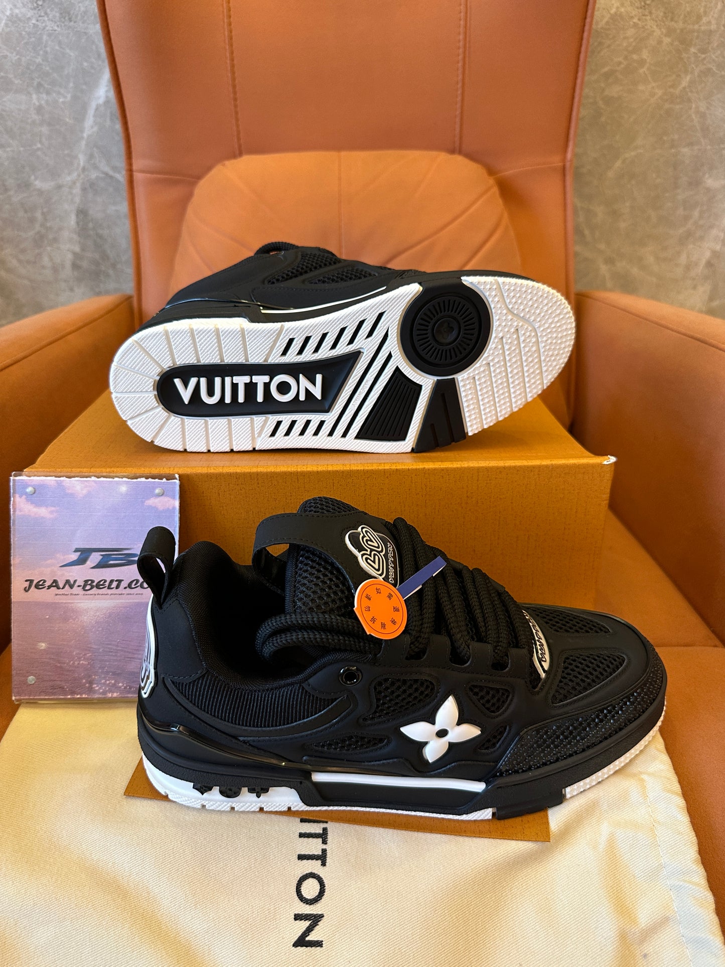Louis Vuitton LV Trainer Black White Low Top Sneakers