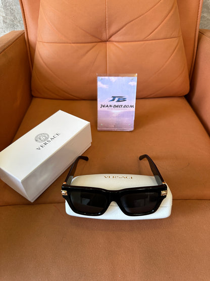Versace VE4464 Black Rectangular Sunglasses