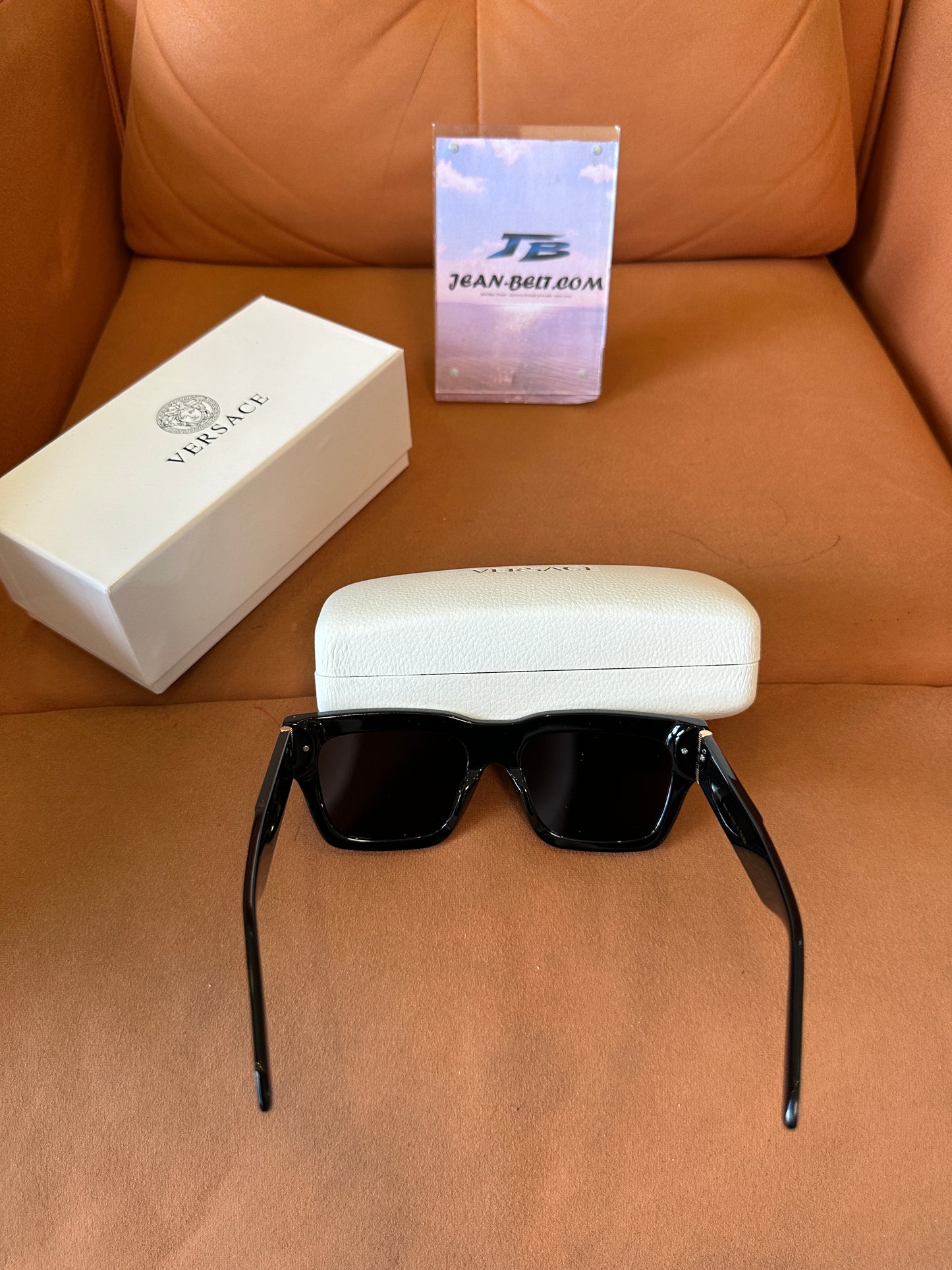 Versace VE4464 Black Rectangular Sunglasses