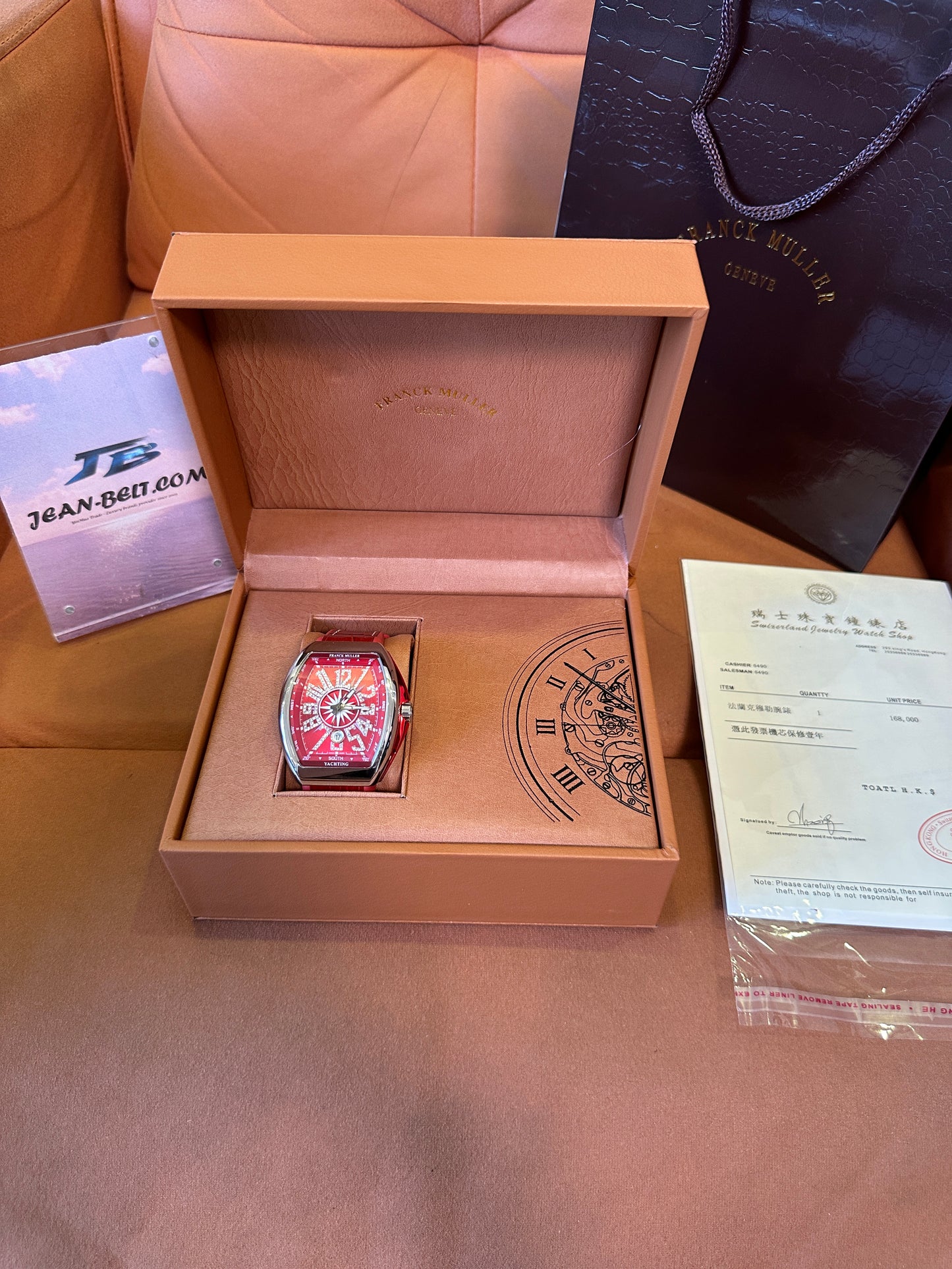 Franck Muller Vanguard Yachting V45 SC DT Red Dial Diamond Markers Men’s Watch
