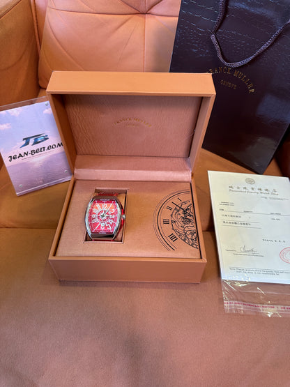 Franck Muller Vanguard Yachting V45 SC DT Red Dial Diamond Markers Men’s Watch