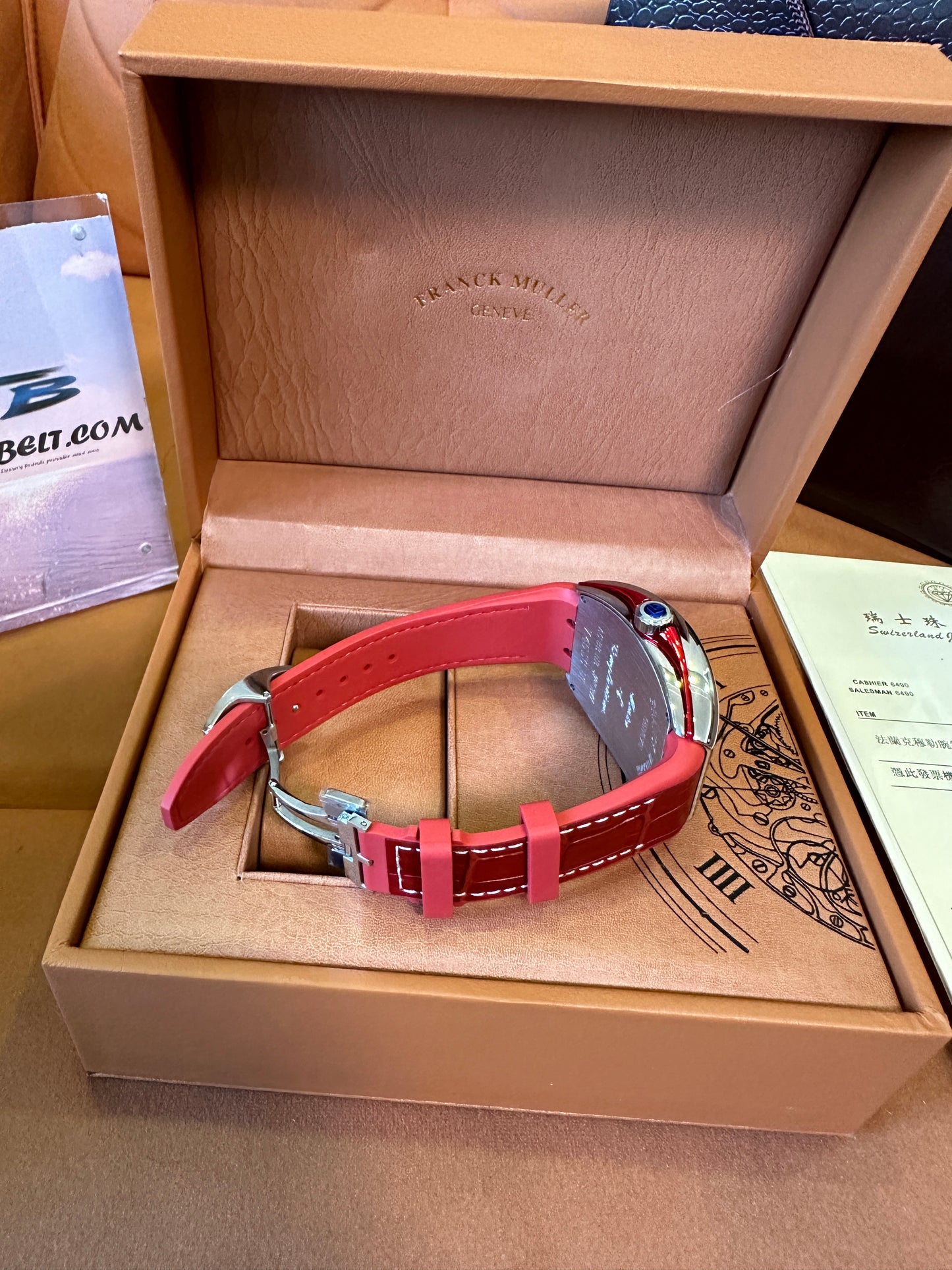 Franck Muller Vanguard Yachting V45 SC DT Red Dial Diamond Markers Men’s Watch