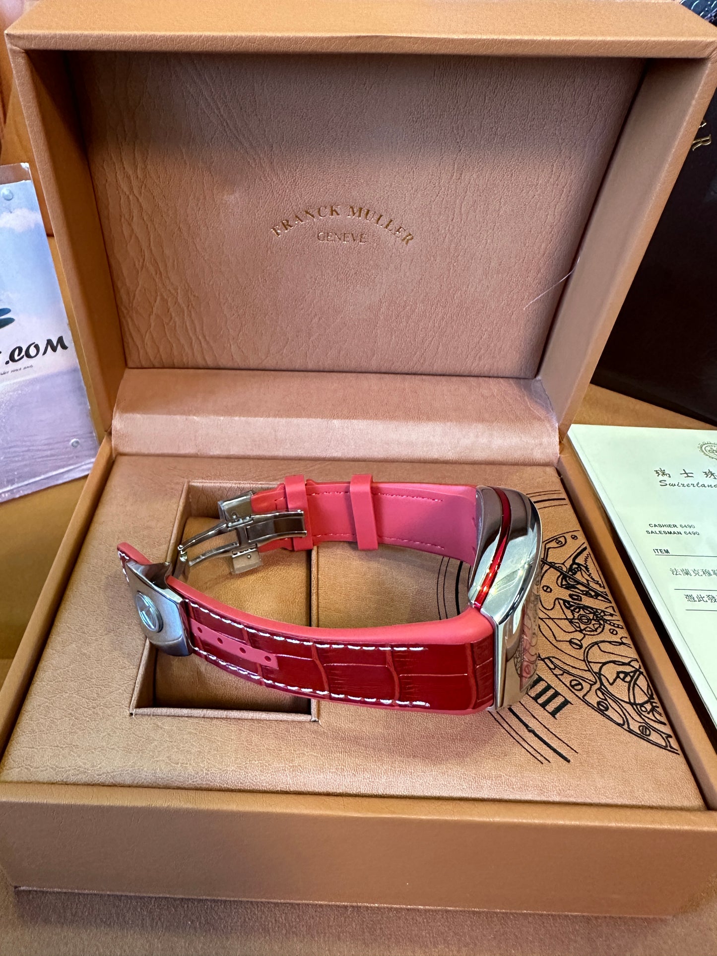 Franck Muller Vanguard Yachting V45 SC DT Red Dial Diamond Markers Men’s Watch