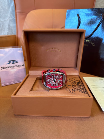 Franck Muller Vanguard Yachting V45 SC DT Red Dial Diamond Markers Men’s Watch