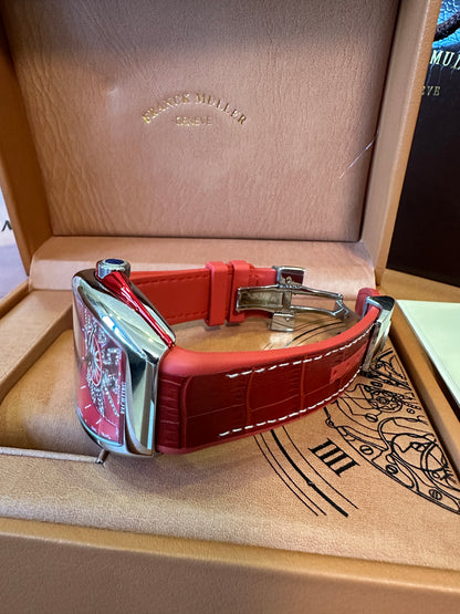Franck Muller Vanguard Yachting V45 SC DT Red Dial Diamond Markers Men’s Watch