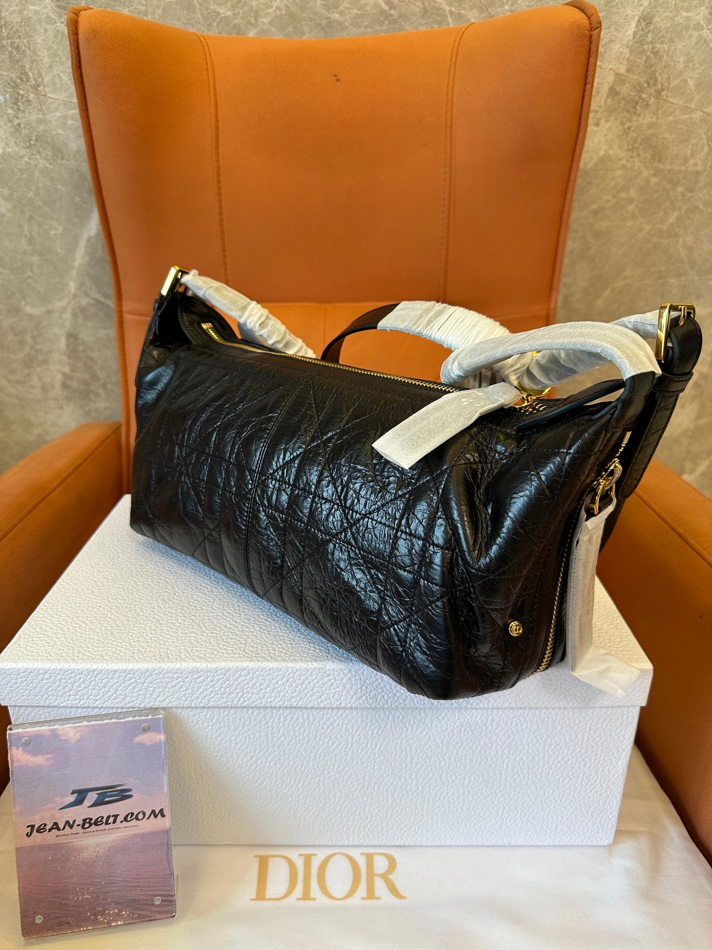 Dior Black Quilted Leather Shoulder Bag Classic Hobo Handbag