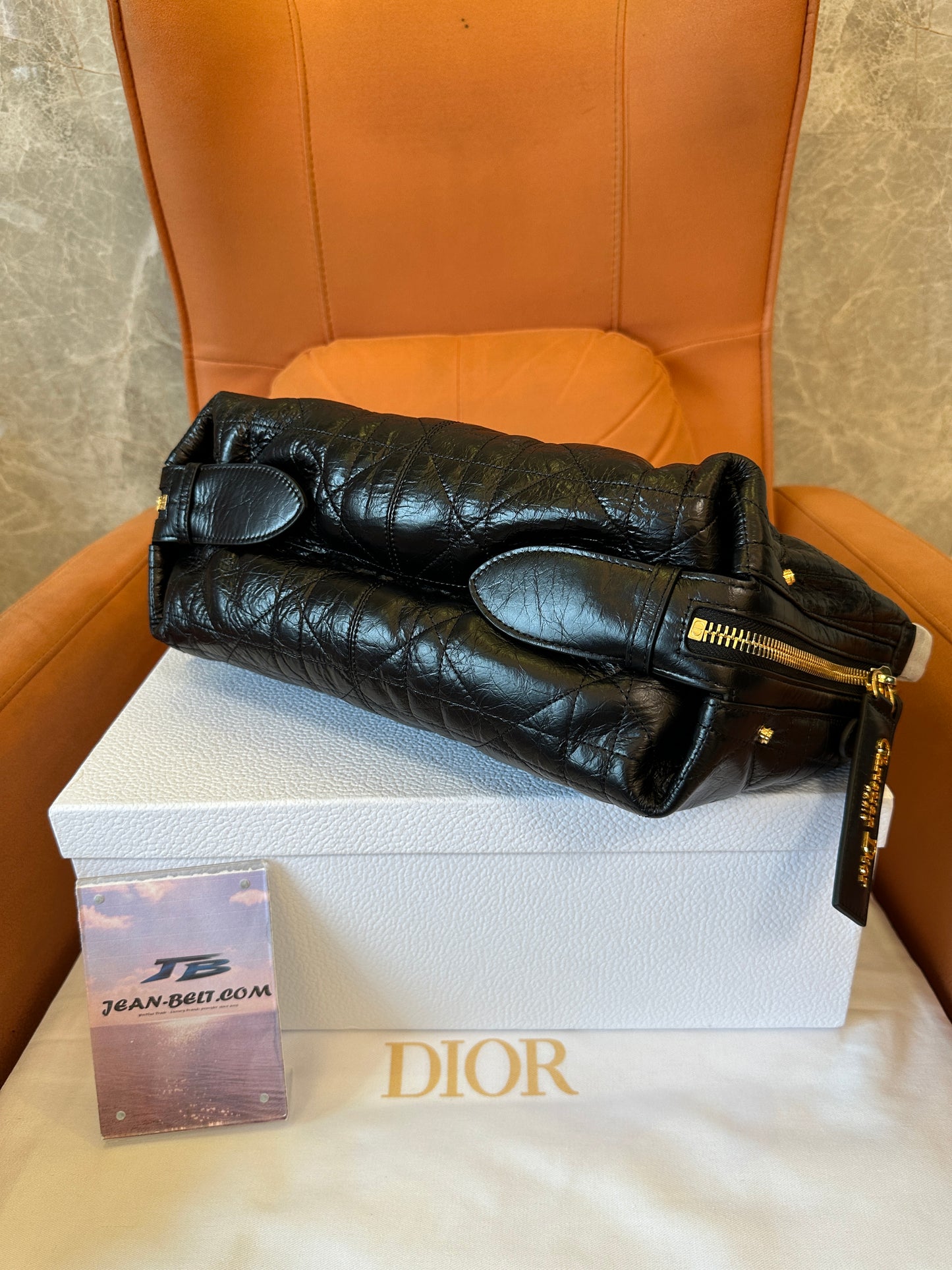 Dior Black Quilted Leather Shoulder Bag Classic Hobo Handbag
