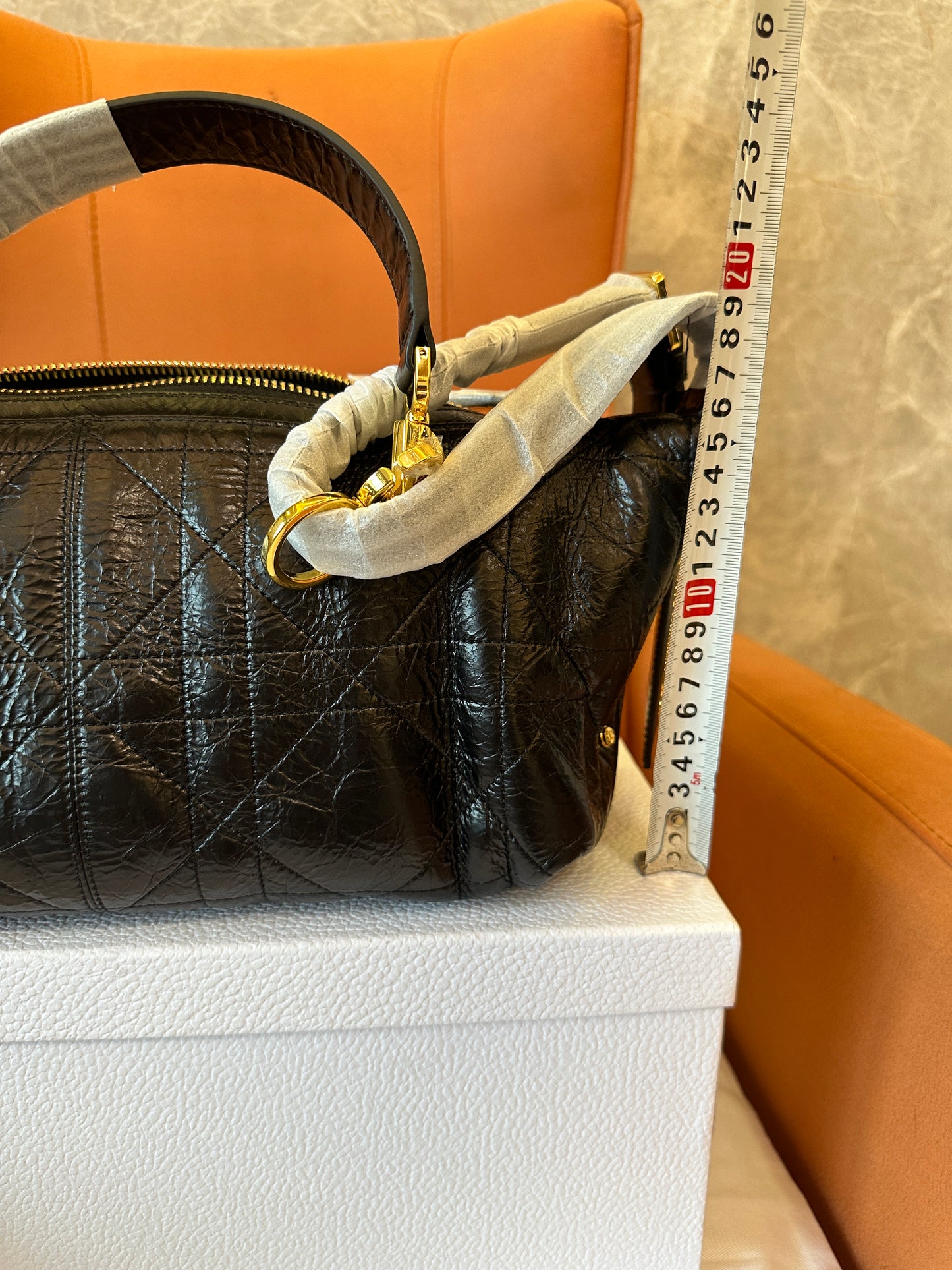 Dior Black Quilted Leather Shoulder Bag Classic Hobo Handbag
