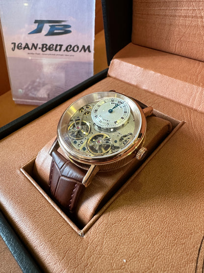 Breguet Tradition 7057 Rose Gold Brown Alligator Leather Strap Men’s Watch