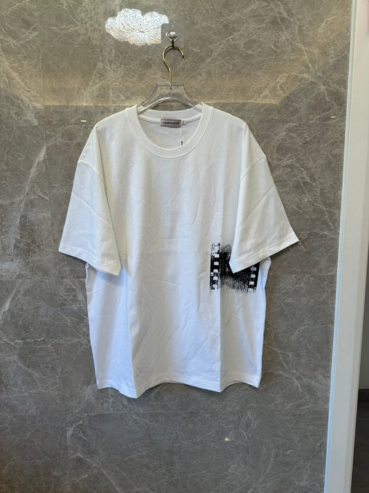 Alexander McQueen White Graphic Oversized T-Shirt