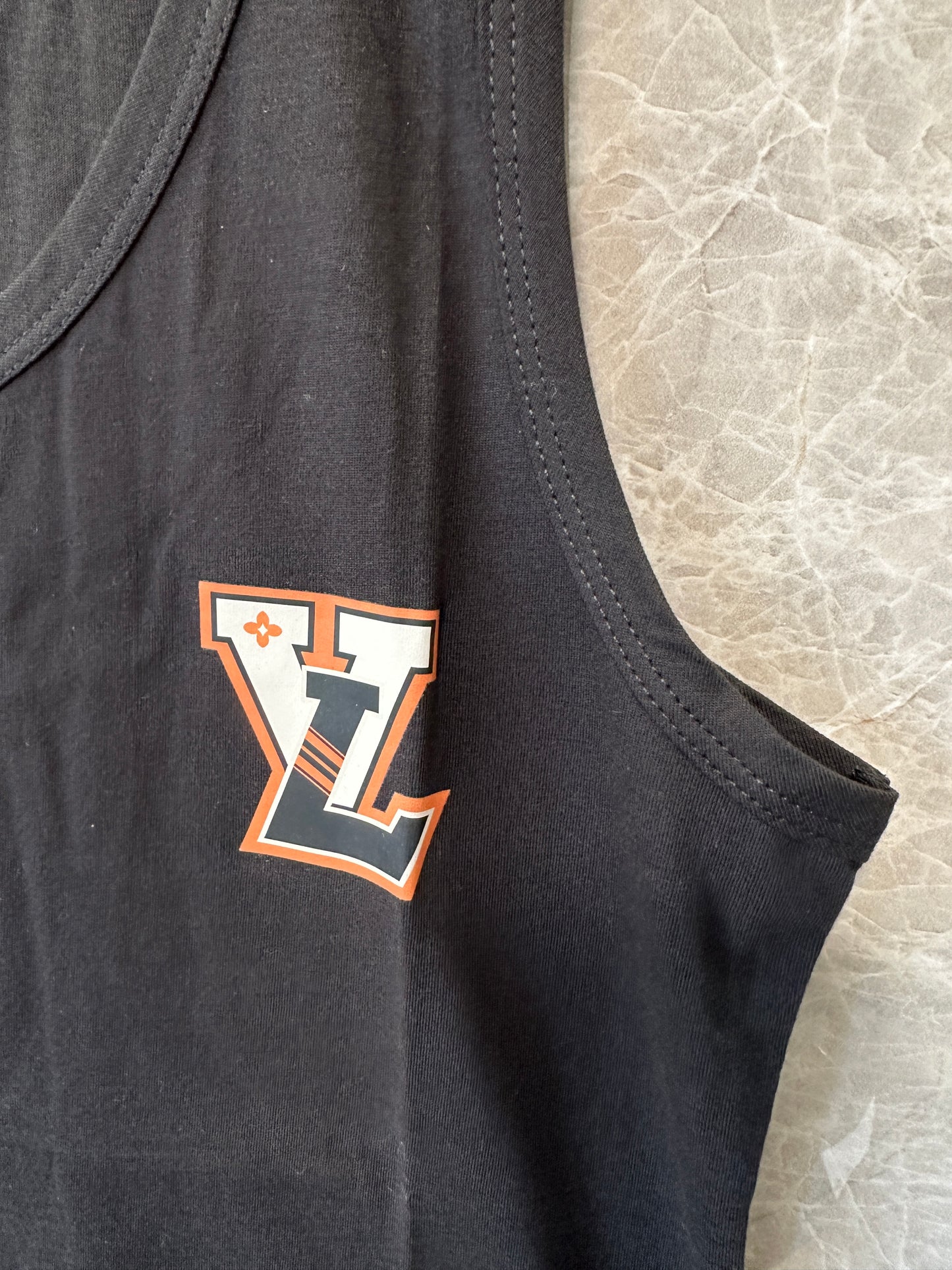 Louis Vuitton Black Cotton Tank Top